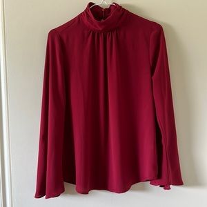 Dark red work blouse